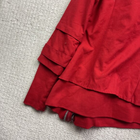Y2K Schwiing Asymmetrical Caneva's Jacket Cherry Red Womens Sz S Boho Artsy - Picture 12 of 13
